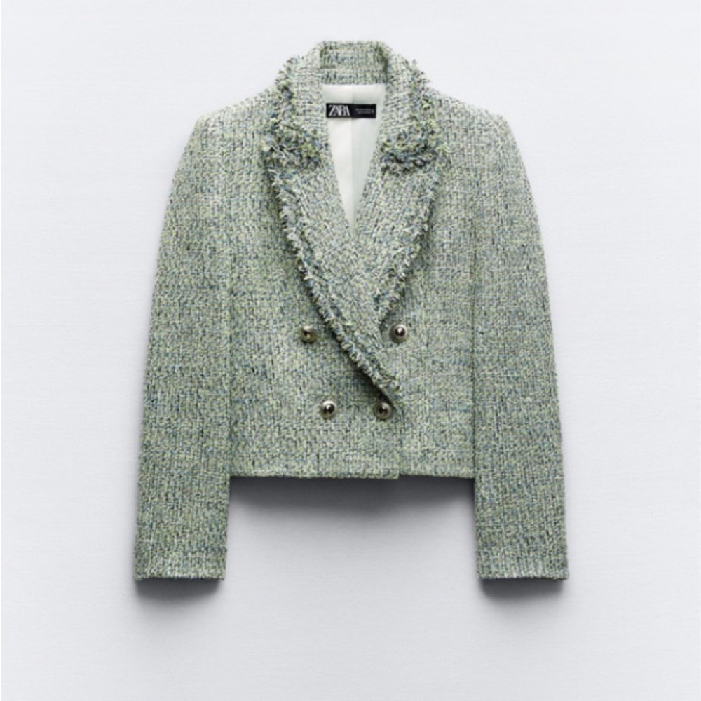 Zara STRUCTURED CROPPED BLAZER